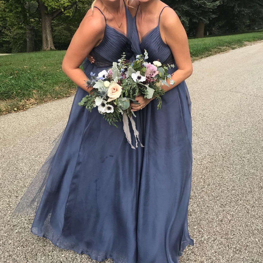 RenzRags bridesmaids dress Dark Steel blue